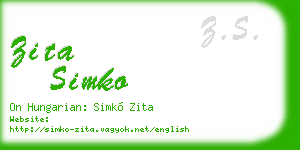 zita simko business card